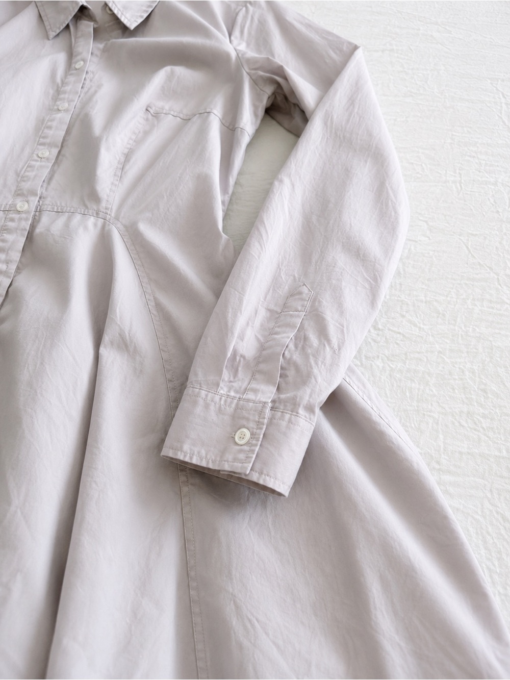 Free People Babydoll Button Front Tunic Dress Soft Lavender - Picture 6 of 8